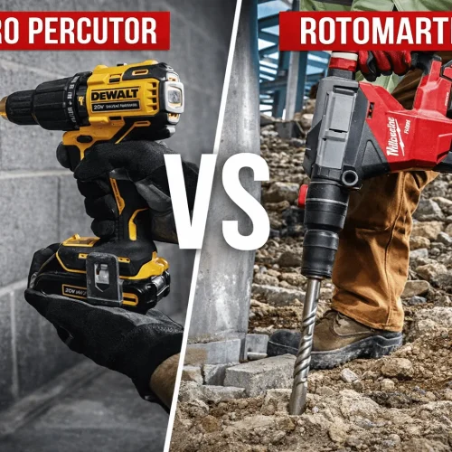 Rotomartillo vs taladro percutor: cuál elegir para tu obra